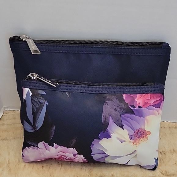 MODELLO Large 12-Piece Pink Floral Travel Cosmetic Tote Bag - NWOT - Picture 11 of 13